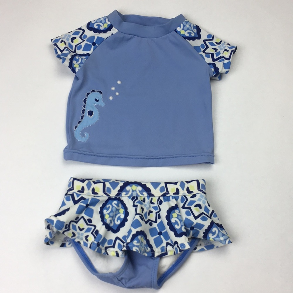 GYMBOREE girls rash guard swimsuit set